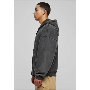 Heavy Stone Washed 90s Zip Hoodie - Urban Classics